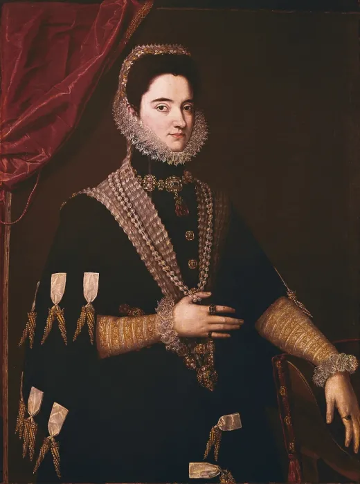 Framed Print : PANTOJA DE LA CRUZ, Juan de la Cruz, called (1553-1608). Portrait of a Lady. Renaissance art. Oil on canvas. SPAIN. Madrid. Prado Museum