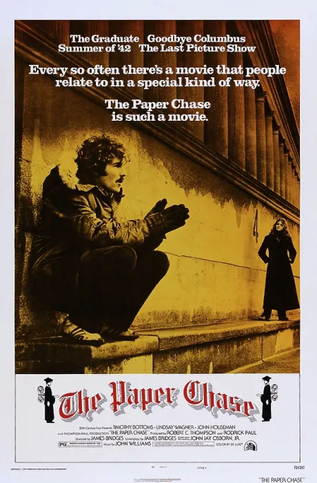 Framed Print : THE PAPER CHASE, US poster art, from left: Timothy Bottoms, Lindsay Wagner, 1973 Framed Print : THE PAPER CHASE, US poster art, from left: Timothy Bottoms, Lindsay Wagner, 1973