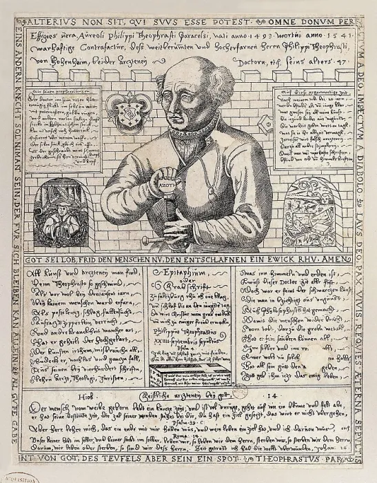 Framed Print : PARACELSUS, Philippus Aureolus (1493-1541). Xylography. FRANCE. Paris. National Library. AISA / Everett Collection**US SALES ONLY**