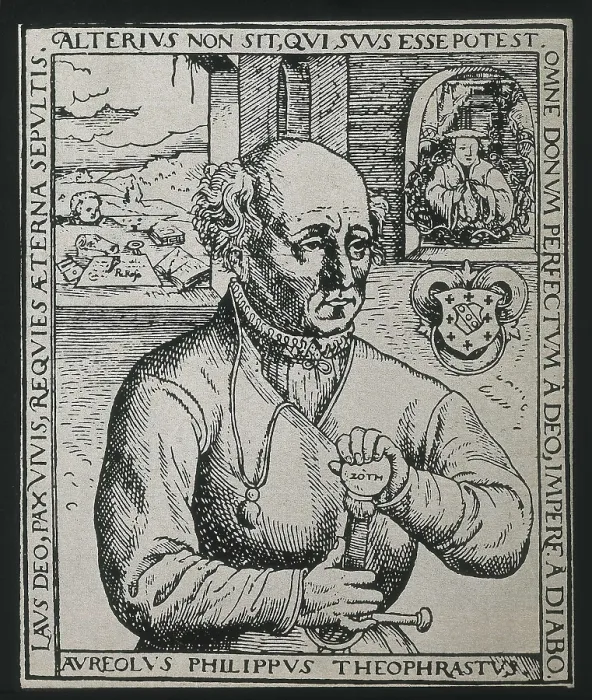 Framed Print : PARACELSUS, Philippus Aureolus (1493-1541). Engraving (16th c.). Xylography. AISA / Everett Collection**US SALES ONLY**
