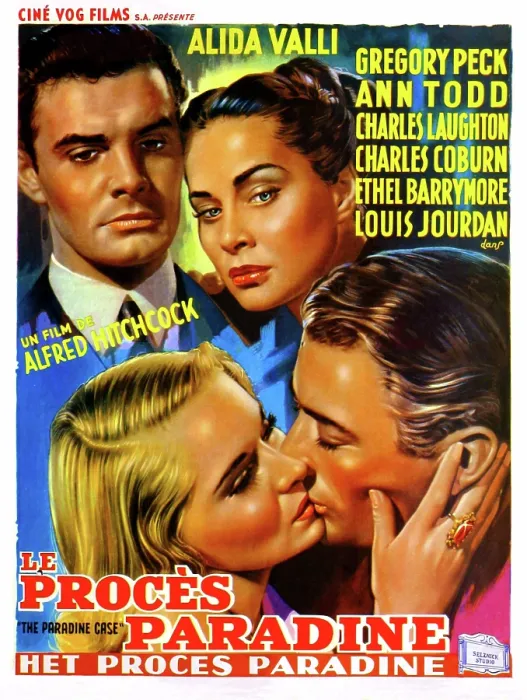 Framed Print : THE PARADINE CASE (aka LE PROCES PARADINE), Louis Jourdan, Alida Valli, Gregory Peck, Ann Todd, (Belgian poster art), 1947 Framed Print : THE PARADINE CASE (aka LE PROCES PARADINE), Louis Jourdan, Alida Valli, Gregory Peck, Ann Todd, (Belgian poster art), 1947