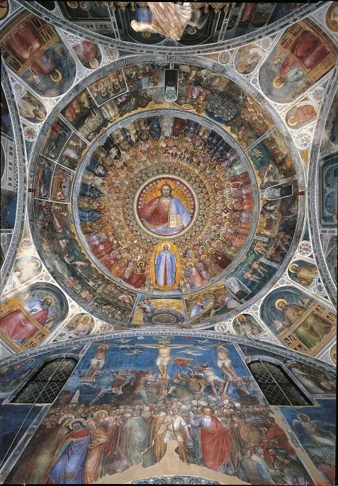 Framed Print : Paradise. Domed vault of the Baptistery, by Giusto Padovano Giusto de Menabuoi, 1370 - 1379 about, 14th Century, fresco, - Italy, Veneto, Padua, Duomo, Baptistery Framed Print : Paradise. Domed vault of the Baptistery, by Giusto Padovano Giusto de Menabuoi, 1370 - 1379 about, 14th Century, fresco, - Italy, Veneto, Padua, Duomo, Baptistery