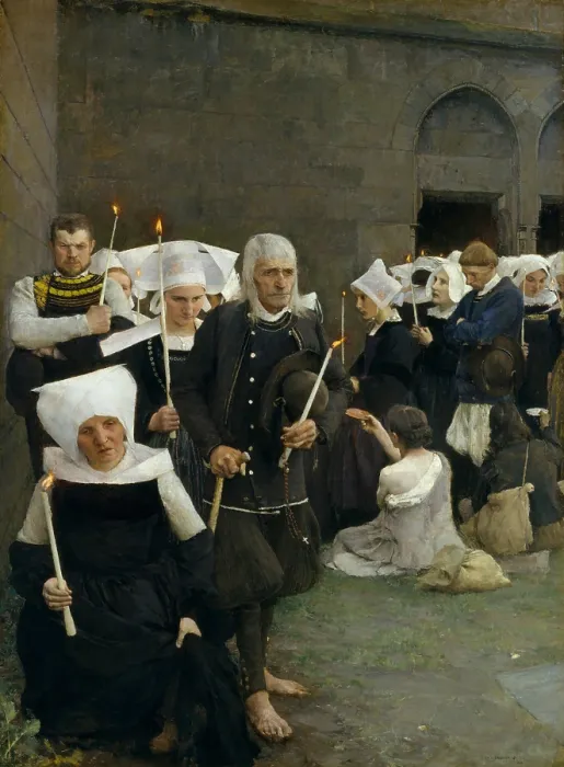 Framed Print : THE PARDON IN BRITTANY, by Pascal Dagnan-Bouveret 1886, French painting, oil on canvas Framed Print : THE PARDON IN BRITTANY, by Pascal Dagnan-Bouveret 1886, French painting, oil on canvas