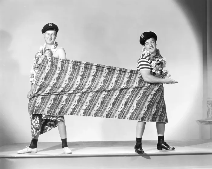 Framed Print : PARDON MY SARONG, from left: Bud Abbott, Lou Costello, 1942 Framed Print : PARDON MY SARONG, from left: Bud Abbott, Lou Costello, 1942