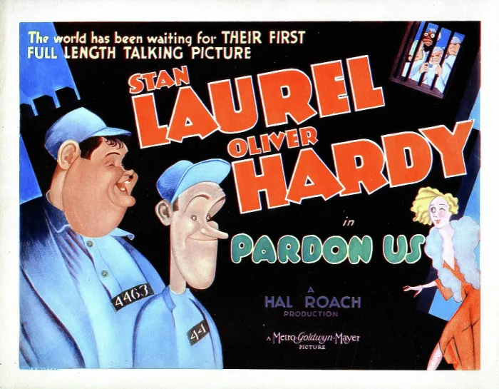Framed Print : PARDON US, titlecard, front, from left: Oliver Hardy, Stan Laurel, 1931