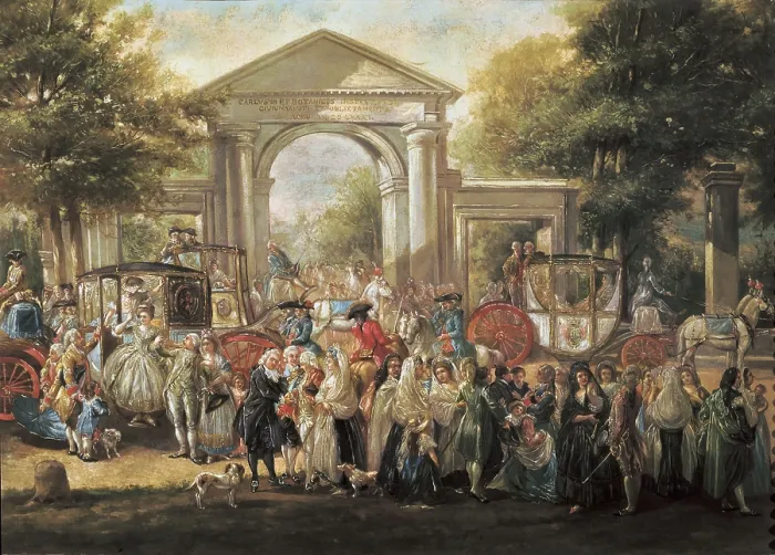 Framed Print : PARET y ALCAZAR, Luis (1746-1798). The Feast in the Botanical Garden. c. 1789 - 1799. Oil on canvas. SPAIN. Madrid. LAzaro Galdiano Foundation Framed Print : PARET y ALCAZAR, Luis (1746-1798). The Feast in the Botanical Garden. c. 1789 - 1799. Oil on canvas. SPAIN. Madrid. LAzaro Galdiano Foundation