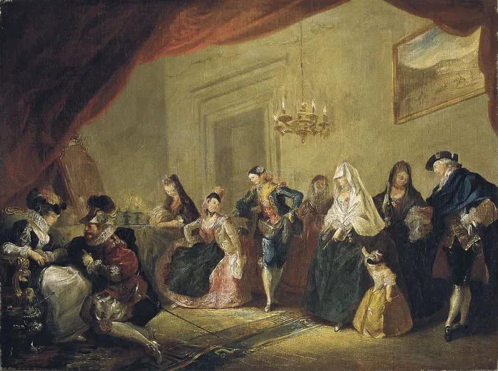 Framed Print : PARET y ALCAZAR, Luis (1746-1798). A Comedy Rehearsal. end 18th c. Baroque art. Oil on canvas. SPAIN. Madrid. Prado Museum. AISA / Everett Collection**US SALES ONLY**