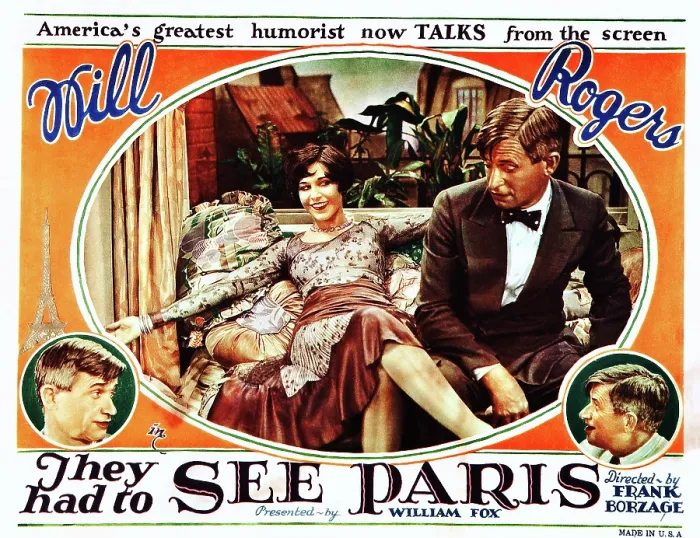 Framed Print : THEY HAD TO SEE PARIS, US lobbycard, from left: Fifi D'Orsay, Will Rogers, 1929, TM and copyright 20th Century Fox Film Corp Framed Print : THEY HAD TO SEE PARIS, US lobbycard, from left: Fifi D'Orsay, Will Rogers, 1929, TM and copyright 20th Century Fox Film Corp