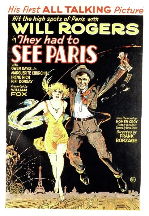 Framed Print : THEY HAD TO SEE PARIS, Will Rogers, 1929, TM and copyright 20th Century Fox Film Corp. All rights reserved  /  Courtesy: Everett Collection