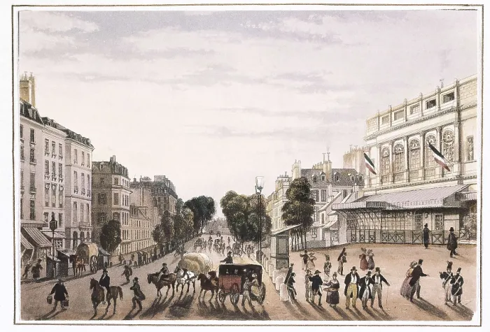 Framed Print : Paris. Street. Engraving. SPAIN. Madrid. National Library. AISA / Everett Collection**US SALES ONLY** Framed Print : Paris. Street. Engraving. SPAIN. Madrid. National Library. AISA / Everett Collection**US SALES ONLY**