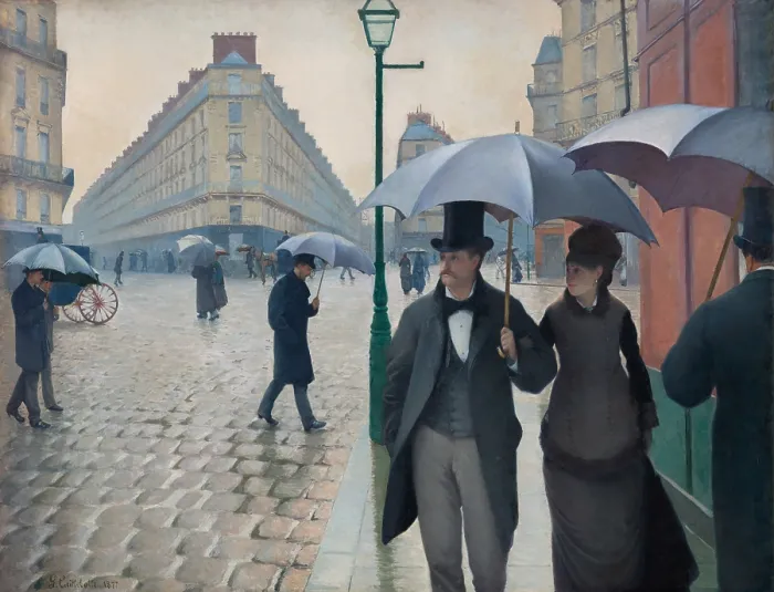 Framed Print : Paris Street; Rainy Day, 1877, by Gustave Caillebotte, 1848-1895, French painting, impressionist, oil on canvas