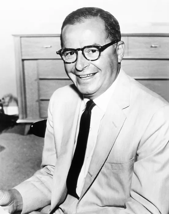 Framed Print : Parke Levy, a writer and humorist for radio and television comedies. Dec. 1960. He created the TV sit-com DECEMBER BRIDE, aired from 1954 to 1959