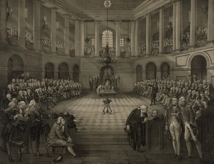 Framed Print : THE LAST PARLIAMENT OF IRELAND, enacted the Act of Union of 1800, after nationalist resistance was defeated by British bribes to members