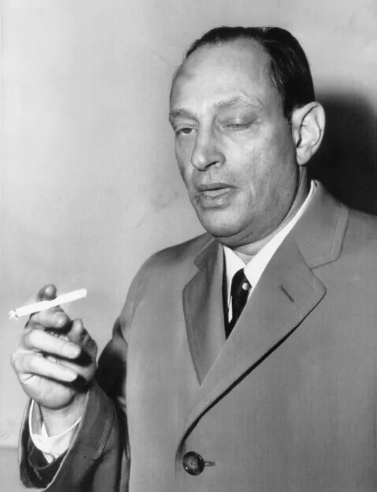 Framed Print : Paroled murdered, Nathan Leopold smokes a cigarette at Idlewild (JFK) Airport, March 15, 1958 Framed Print : Paroled murdered, Nathan Leopold smokes a cigarette at Idlewild (JFK) Airport, March 15, 1958