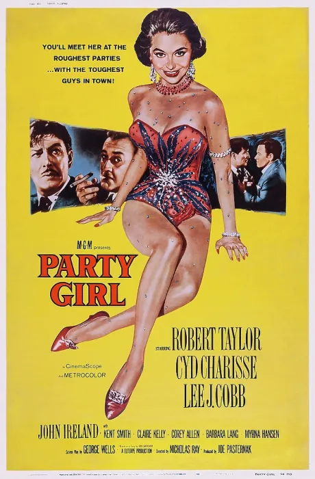 Framed Print : PARTY GIRL, US poster, from left: Robert Taylor, Lee J. Cobb, Cyd Charisse, Robert Taylor, John Ireland, 1958 Framed Print : PARTY GIRL, US poster, from left: Robert Taylor, Lee J. Cobb, Cyd Charisse, Robert Taylor, John Ireland, 1958