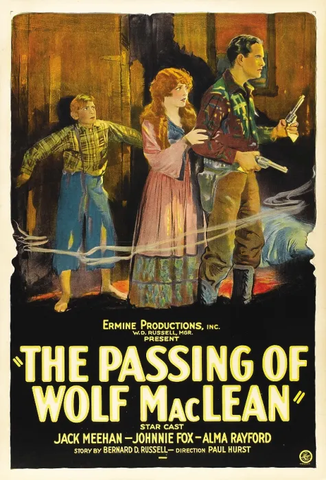 Framed Print : THE PASSING OF WOLF MACLEAN, from left: Johnnie Fox (aka Johnny Fox), Alma Rayford, Jack Meehan (aka Jack Mower), 1924