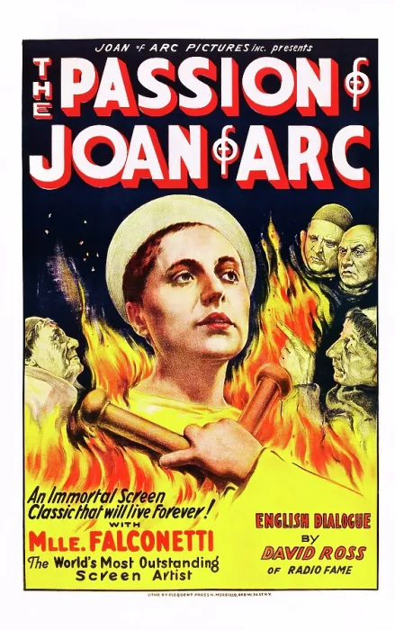 Framed Print : THE PASSION OF JOAN OF ARC, poster art, Maria Falconetti, 1928