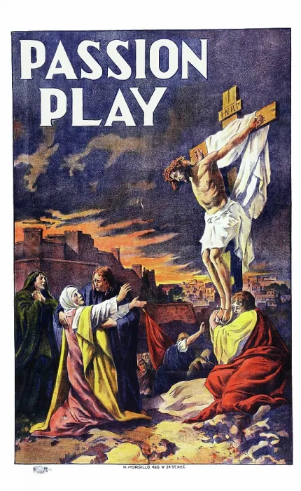 Framed Print : PASSION PLAY, US poster art, 1908