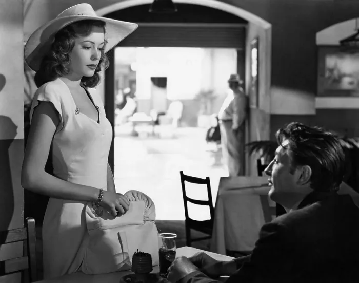Framed Print : OUT OF THE PAST, Jane Greer, Robert Mitchum, 1947