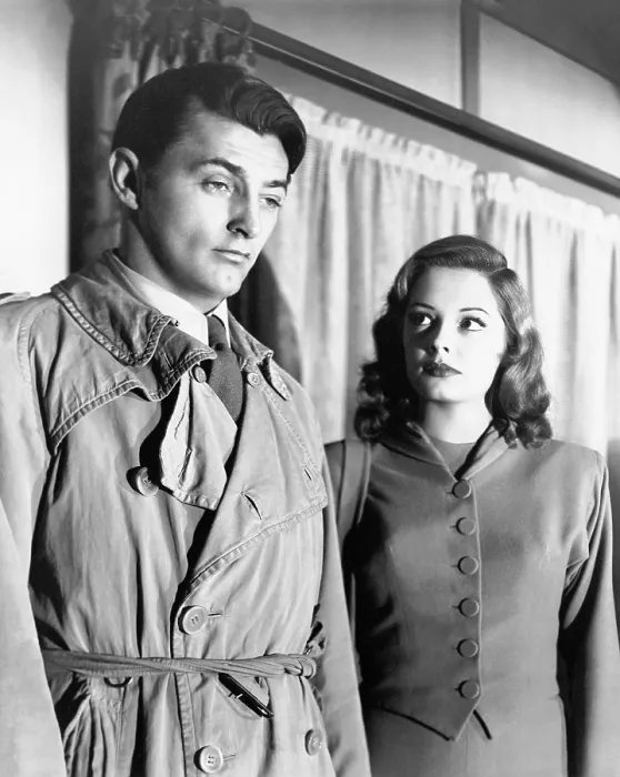 Framed Print : OUT OF THE PAST, Robert Mitchum, Jane Greer, 1947