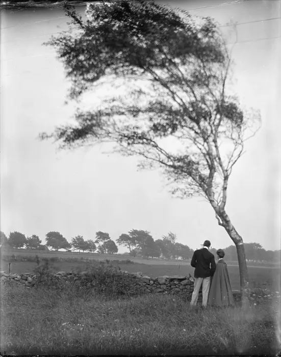 Framed Print : Pastoral, a view including W. Mason Turner and Hermine Kasebier, Newport, Rhode Island, photograph by Gertrude Kasebier, 1902
