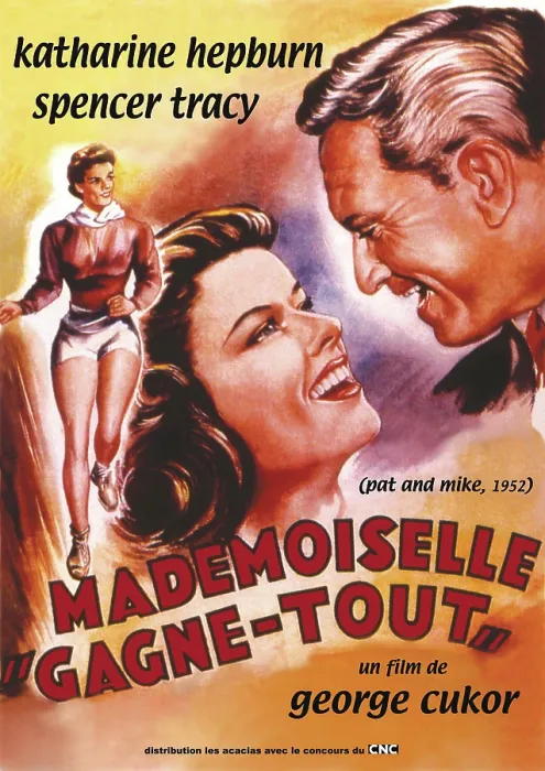 Framed Print : PAT AND MIKE, (aka MADEMOISELLE GAGNE-TOUT), l-r: Katharine Hepburn, Spencer Tracy on French poster art, 1952 Framed Print : PAT AND MIKE, (aka MADEMOISELLE GAGNE-TOUT), l-r: Katharine Hepburn, Spencer Tracy on French poster art, 1952