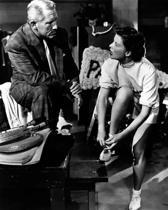 Framed Print : PAT AND MIKE, Spencer Tracy, Katharine Hepburn, 1952