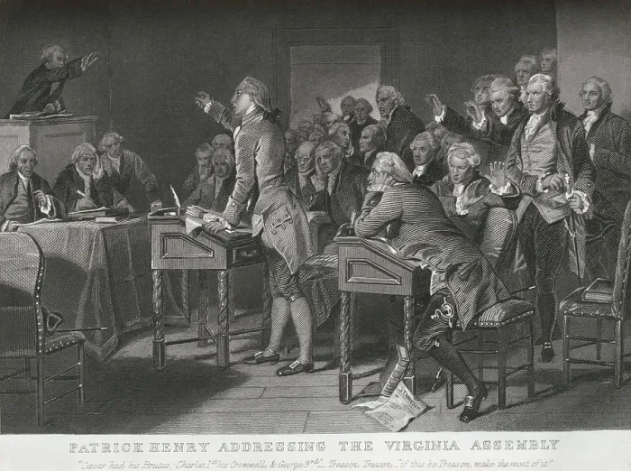 Framed Print : Patrick Henry before the Virginia House of Burgesses, May 30, 1765
