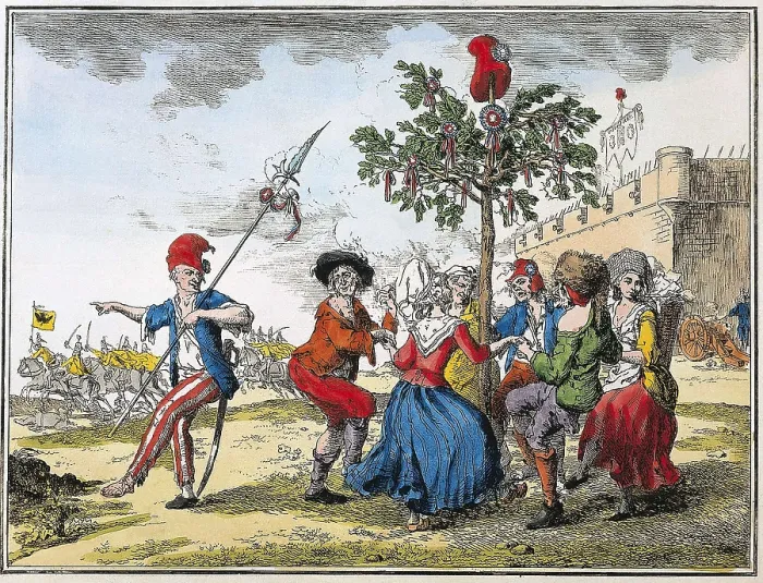 Framed Print : Patriotic proverbs. Dance around the Tree of Liberty. Litography. FRANCE. Paris. Muse Carnavalet (Carnavalet Museum). AISA / Everett Collection**US SALES ONLY** Framed Print : Patriotic proverbs. Dance around the Tree of Liberty. Litography. FRANCE. Paris. Muse Carnavalet (Carnavalet Museum). AISA / Everett Collection**US SALES ONLY**