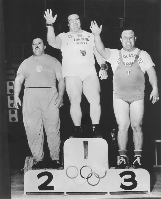 Framed Print : Paul Anderson (center) won a Olympic Gold Medal in heavyweight weightlifting. Melbourne, Australia Games, Nov. 26, 1956 Framed Print : Paul Anderson (center) won a Olympic Gold Medal in heavyweight weightlifting. Melbourne, Australia Games, Nov. 26, 1956