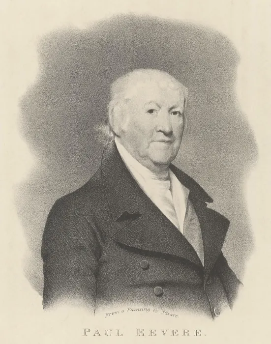 Framed Print : Paul Revere, Boston silversmith, in portrait print made after a painting by Gilbert Stuart, c. 1813, when Revere was 78 years old Framed Print : Paul Revere, Boston silversmith, in portrait print made after a painting by Gilbert Stuart, c. 1813, when Revere was 78 years old