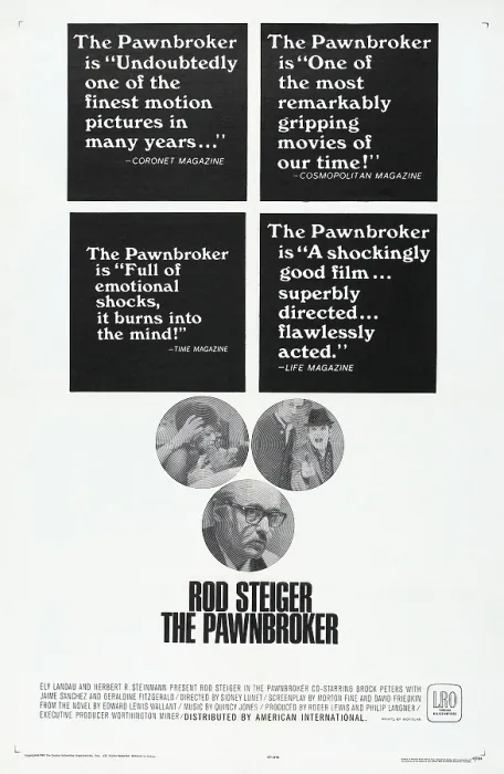 Framed Print : THE PAWNBROKER, US poster, far bottom: Rod Steiger, 1964