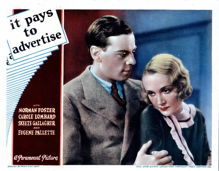 Framed Print : IT PAYS TO ADVERTISE, from left, Norman Foster, Carole Lombard, 1931 Framed Print : IT PAYS TO ADVERTISE, from left, Norman Foster, Carole Lombard, 1931