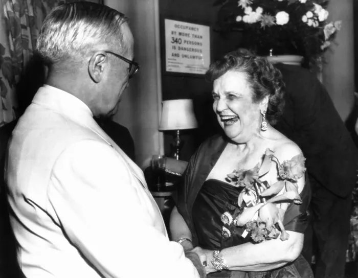Framed Print : Pearl Mesta political hostess gave a party in Chicago during the Democratic Convention. Aug. 14, 1956