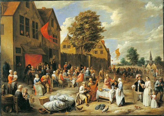 Framed Print : Peasant Wedding, by Gilles Van Tilborgh, 1670, 17th century, oil on canvas, 86.5 x 119 cm - Italy, Lombardy, Milan, Castello Sforzesco, Civic Collections of Ancient Art Framed Print : Peasant Wedding, by Gilles Van Tilborgh, 1670, 17th century, oil on canvas, 86.5 x 119 cm - Italy, Lombardy, Milan, Castello Sforzesco, Civic Collections of Ancient Art