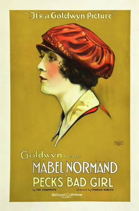 Framed Print : PECK'S BAD GIRL, Mabel Normand on poster art, 1918