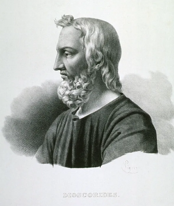 Framed Print : Pedanius Dioscorides (40-90 AD), Greek botanist and pharmacologist, wrote DE MATERIA MEDICA (REGARDING MEDICAL MATTERS)