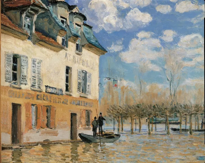 Framed Print : Pedestrian Bridge in Argenteuil, by Alfred Sisley, 1876, 19th Century, oil on canvas, cm 50, 5 x 61 - France, Ile de France, Paris, Muse dOrsay. Detail Framed Print : Pedestrian Bridge in Argenteuil, by Alfred Sisley, 1876, 19th Century, oil on canvas, cm 50, 5 x 61 - France, Ile de France, Paris, Muse dOrsay. Detail