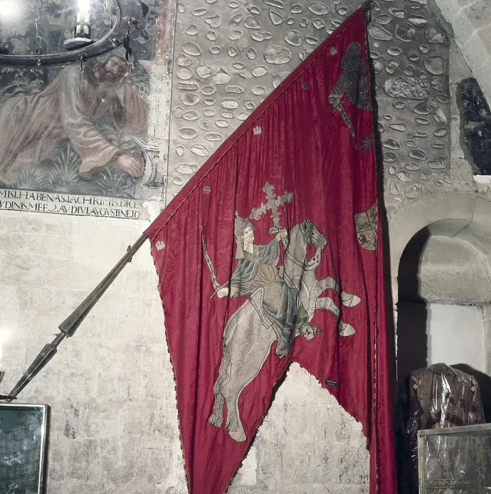 Framed Print : Pendn de Baeza o de San Isidoro. 1147. Kingdom of Leon. Commemoration of the intervention of San Isidoro (St. Isidore) in the battle of Baeza in 1146. National relic