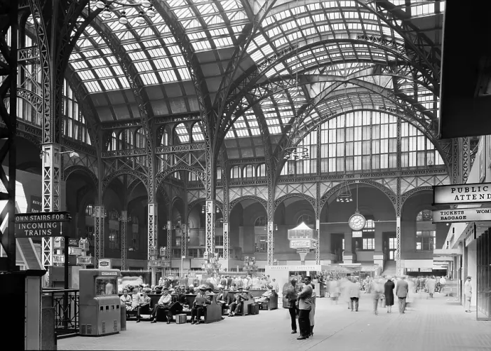 Framed Print : Pennsylvania Station, interior, New York City, circa 1962