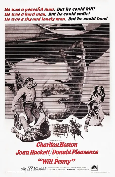 Framed Print : WILL PENNY, US poster art, Charlton Heston, 1968