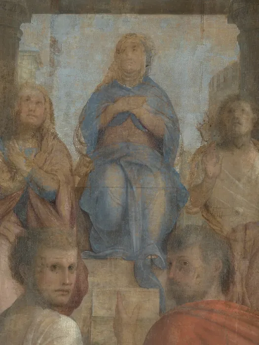 Framed Print : Pentecost (Pentecoste), by Bramantino, 1525, 16th Century, oil on panel, 207 x 147 cm - Detail