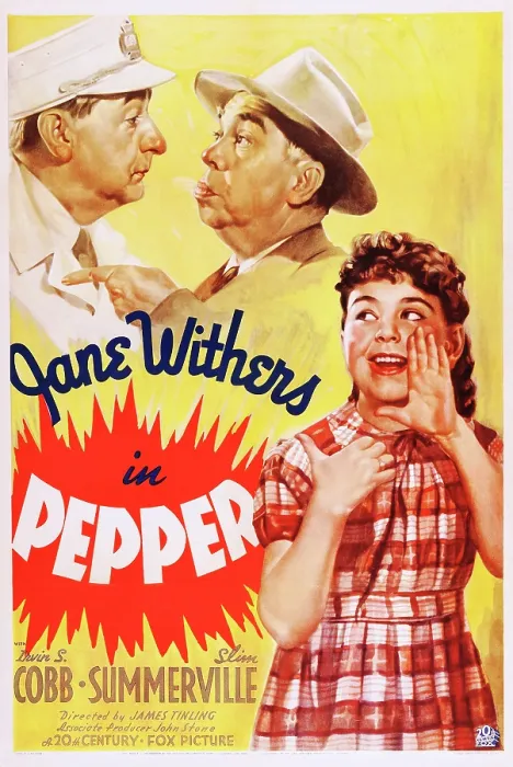 Framed Print : PEPPER, US poster art, from left: Slim Summerville, Irvin S. Cobb, Jane Withers, 1936. TM & Copyright 20th Century Fox Film Corp. All rights reserved / courtesy Everett Collection