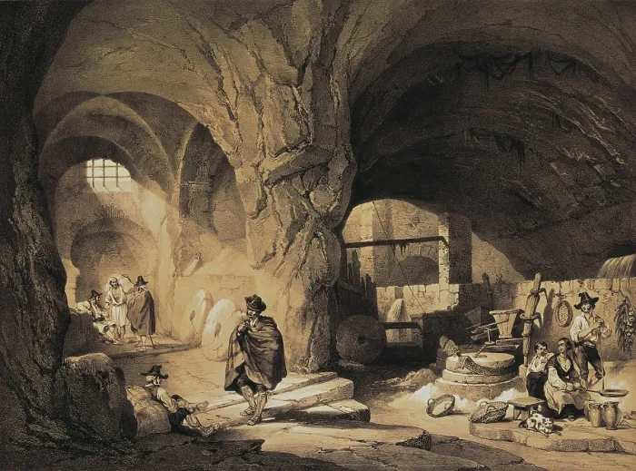 Framed Print : PEREZ VILLAAMIL, Jenaro (1807-1854). Espana artistica y monumental. 1842 - 1850. Arab mills called 'Molinos de la Mina' in Alcal de Guadaira (Andalusia). Romanticism Framed Print : PEREZ VILLAAMIL, Jenaro (1807-1854). Espana artistica y monumental. 1842 - 1850. Arab mills called 'Molinos de la Mina' in Alcal de Guadaira (Andalusia). Romanticism