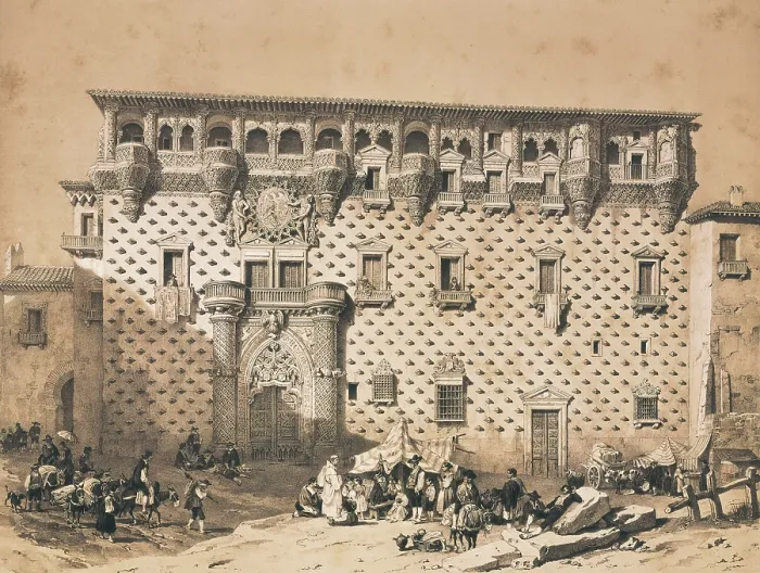 Framed Print : PEREZ VILLAAMIL, Jenaro (1807-1854). Espana artistica y monumental. 1842 - 1850. Guadalajara. 'Palacio de los Duques del Infantado' (Palace of the Dukes of Infantado)