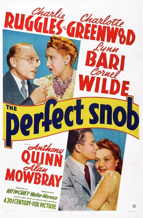 Framed Print : THE PERFECT SNOB, US poster art, top from left: Charlie Ruggles, Charlotte Greenwood, bottom from left: Cornel Wilde, Lynn Bari, 1941. TM & Copyright 20th Century Fox Film Corp