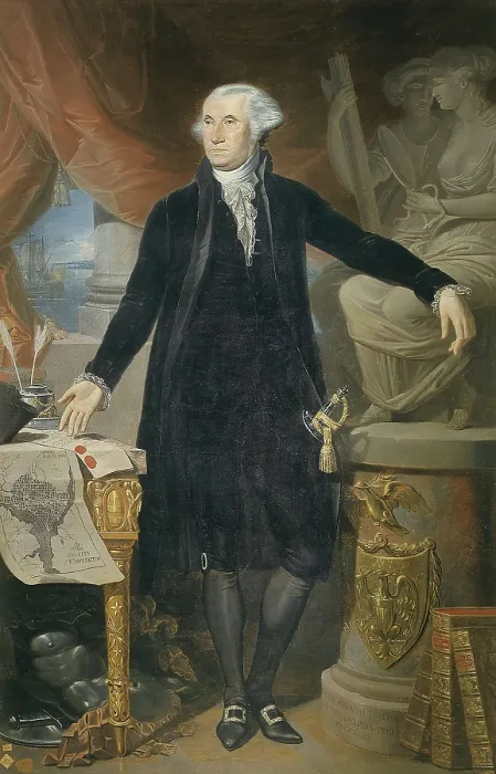 Framed Print : PEROVANI, Giuseppe (1765-1835). Portrait of George Washington. 1796. Oil on canvas. SPAIN. Madrid. St. Fernando Royal Academy Museum. AISA / Everett Collection**US SALES ONLY**