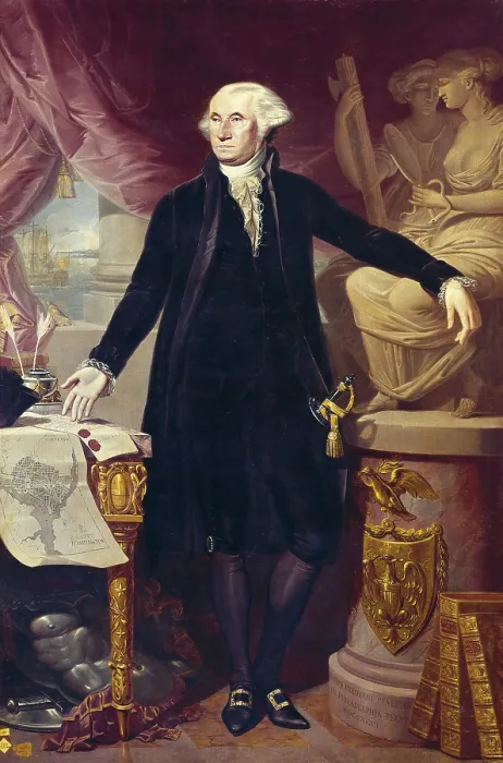 Framed Print : PEROVANI, Giuseppe (1765-1835). Portrait of George Washington. 1796. Oil on canvas. SPAIN. Madrid. St. Fernando Royal Academy Museum
