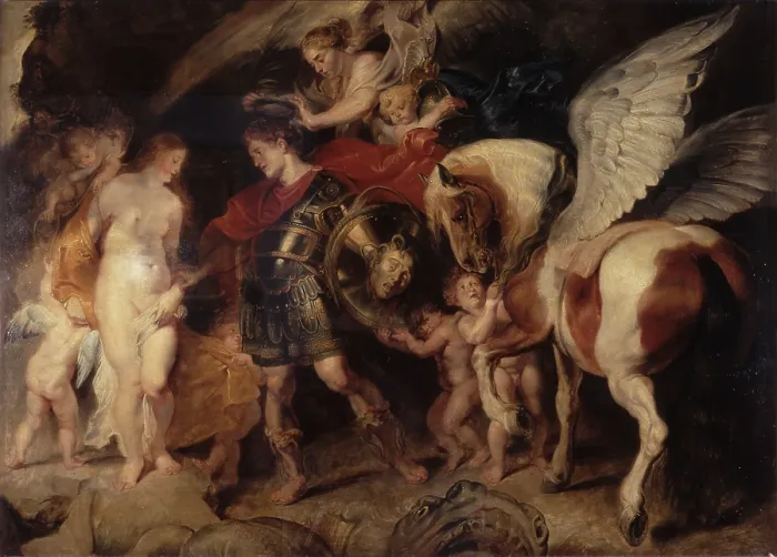 Framed Print : Perseus Freeing Andromeda, by Peter Paul Rubens, 1622, 17th Century, oil on board taken on canvas - Russia, St. Petersburg, The State Hermitage Museum. Whole artwork view Framed Print : Perseus Freeing Andromeda, by Peter Paul Rubens, 1622, 17th Century, oil on board taken on canvas - Russia, St. Petersburg, The State Hermitage Museum. Whole artwork view