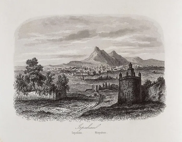 Framed Print : Persia (1863). Isfahan. Picture of 'Historia General de las Misiones' (General History of Missions). Etching. AISA / Everett Collection**US SALES ONLY**